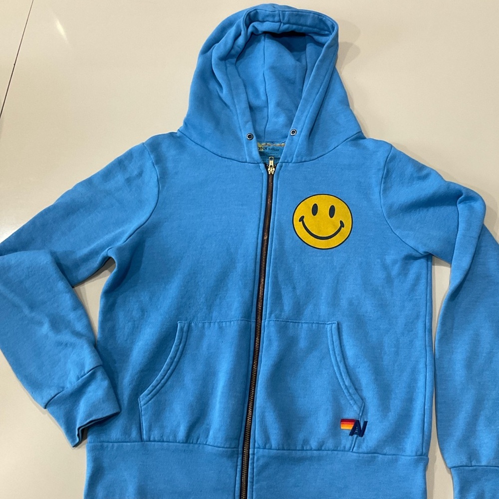 Blue Aviator Nation Smiley hoodie